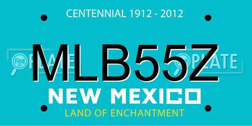 MLB55Z New Mexico License Plate
