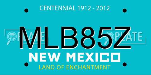 MLB85Z New Mexico License Plate