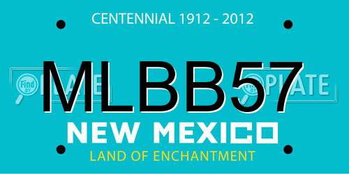MLBB57 New Mexico License Plate