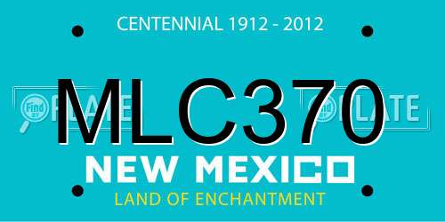 MLC370 New Mexico License Plate