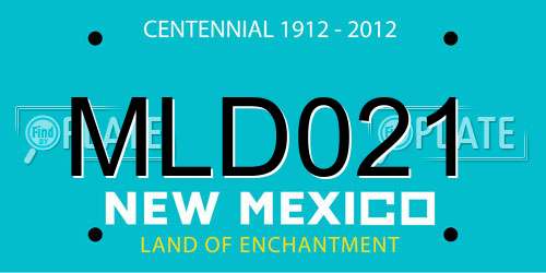 MLD021 New Mexico License Plate