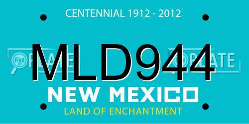 MLD944 New Mexico License Plate