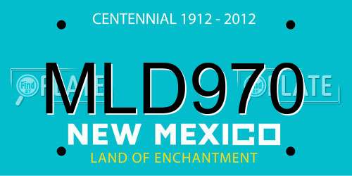 MLD970 New Mexico License Plate
