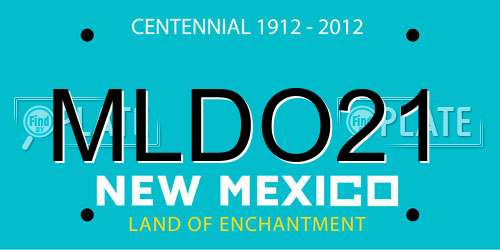 MLDO21 New Mexico License Plate