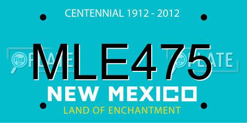 MLE475 New Mexico License Plate