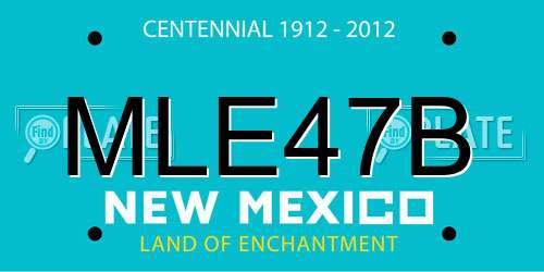 MLE47B New Mexico License Plate