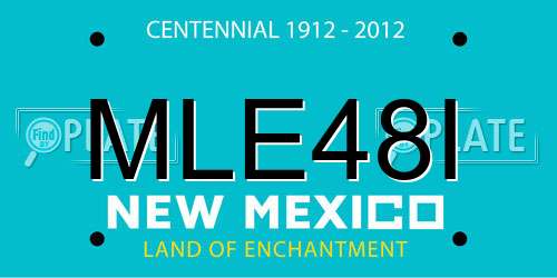 MLE48I New Mexico License Plate