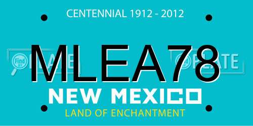 MLEA78 New Mexico License Plate