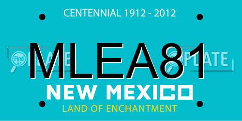 MLEA81 New Mexico License Plate