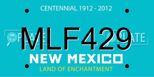 MLF429 New Mexico License Plate