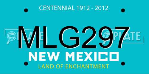 MLG297 New Mexico License Plate