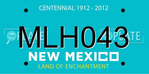 MLH043 New Mexico License Plate