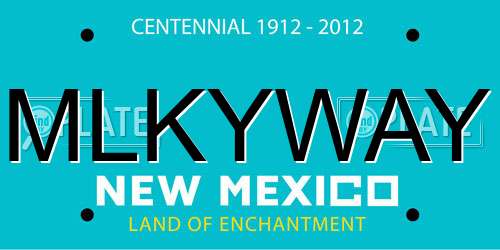 MLKYWAY New Mexico License Plate