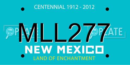 MLL277 New Mexico License Plate