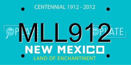 MLL912 New Mexico License Plate