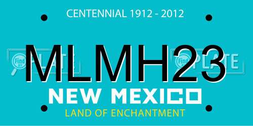 MLMH23 New Mexico License Plate