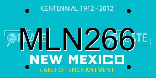 MLN266 New Mexico License Plate