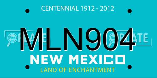 MLN904 New Mexico License Plate