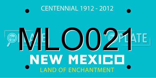 MLO021 New Mexico License Plate