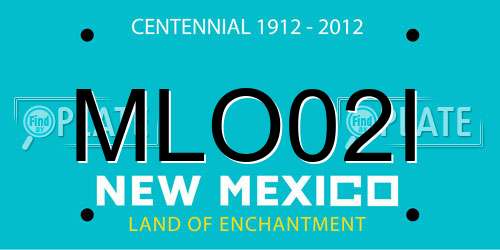 MLO02I New Mexico License Plate