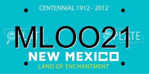 MLOO21 New Mexico License Plate