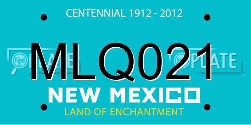 MLQ021 New Mexico License Plate