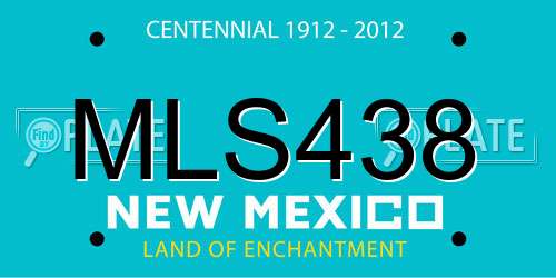MLS438 New Mexico License Plate