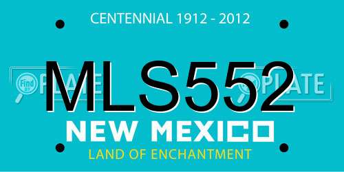 MLS552 New Mexico License Plate