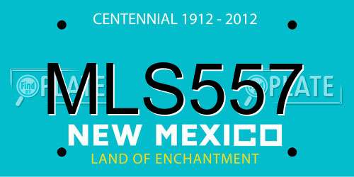 MLS557 New Mexico License Plate