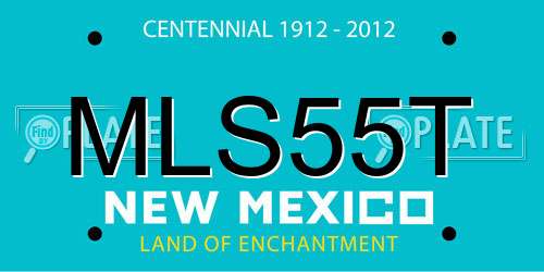 MLS55T New Mexico License Plate