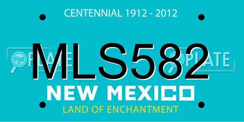 MLS582 New Mexico License Plate