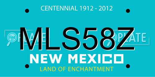 MLS58Z New Mexico License Plate