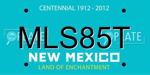 MLS85T New Mexico License Plate