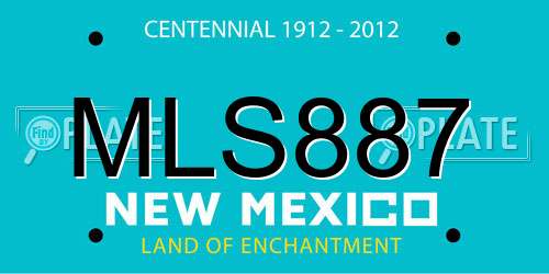 MLS887 New Mexico License Plate