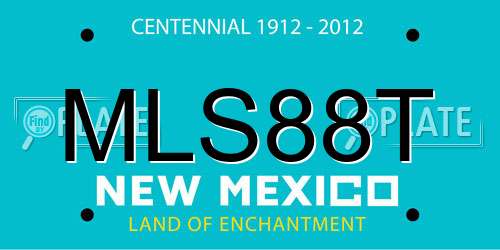 MLS88T New Mexico License Plate