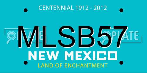 MLSB57 New Mexico License Plate
