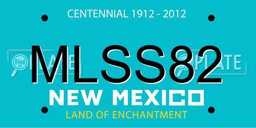 MLSS82 New Mexico License Plate