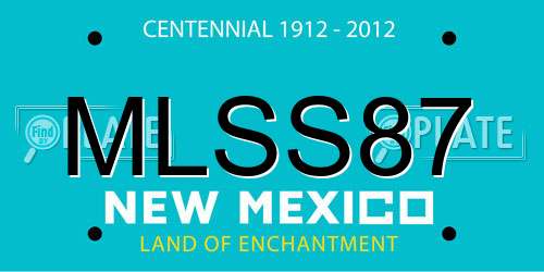 MLSS87 New Mexico License Plate