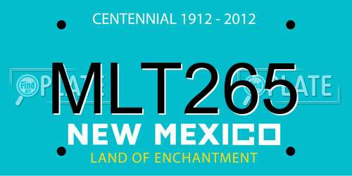 MLT265 New Mexico License Plate