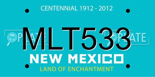 MLT533 New Mexico License Plate