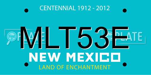 MLT53E New Mexico License Plate