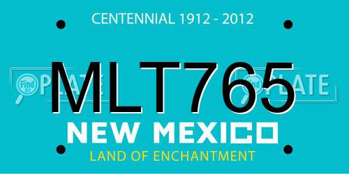 MLT765 New Mexico License Plate