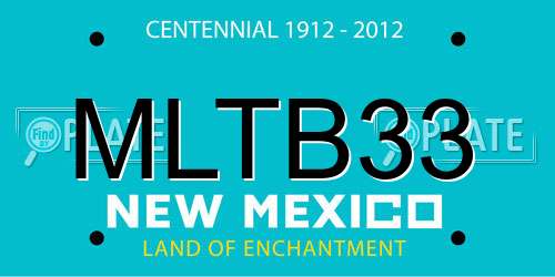 MLTB33 New Mexico License Plate