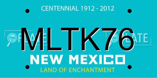 MLTK76 New Mexico License Plate