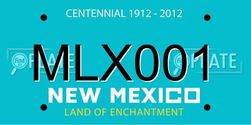 MLX001 New Mexico License Plate