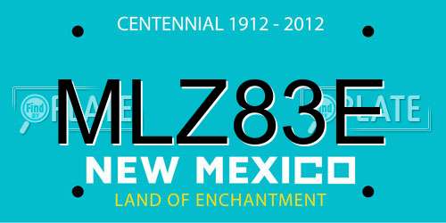MLZ83E New Mexico License Plate