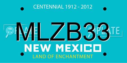 MLZB33 New Mexico License Plate