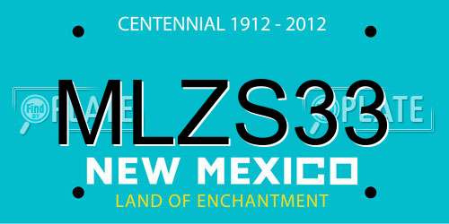 MLZS33 New Mexico License Plate