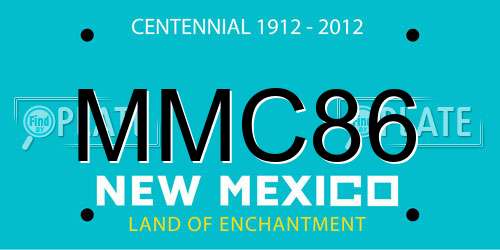 MMC86 New Mexico License Plate