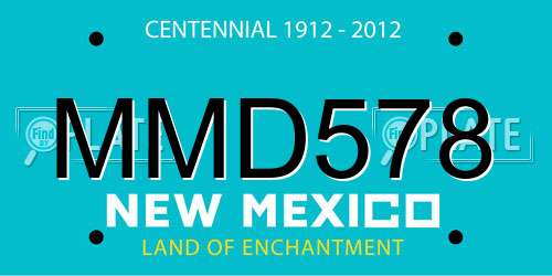 MMD578 New Mexico License Plate